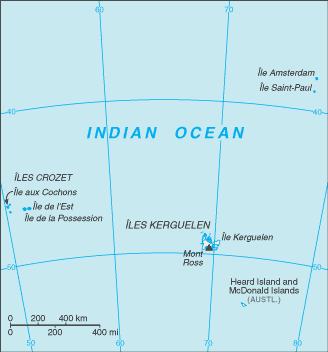 French Southern and Antarctic Lands map (World Factbook)