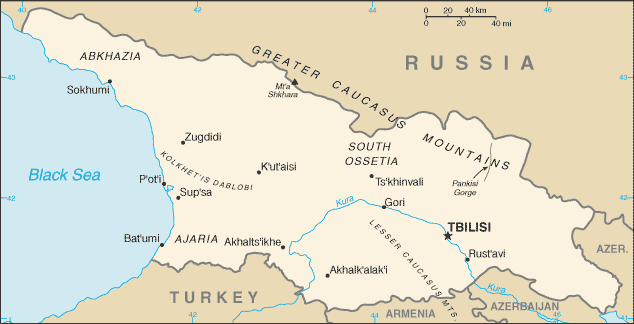 Georgia map (World Factbook)
