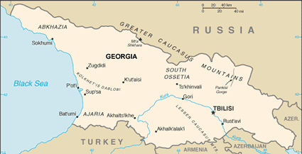 Georgia map (World Factbook, modified)