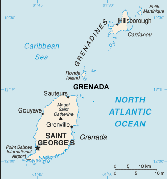 Grenada map (World Factbook, modified)