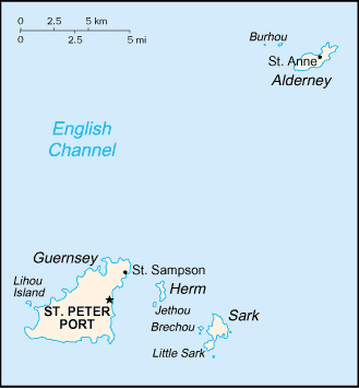 Guernsey map (World Factbook)
