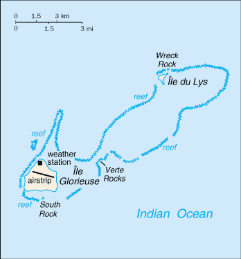 Glorioso Islands map (World Factbook)
