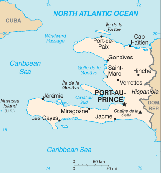 Haiti map (World Factbook)