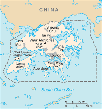 Hong Kong map (World Factbook) - Click Image to Close