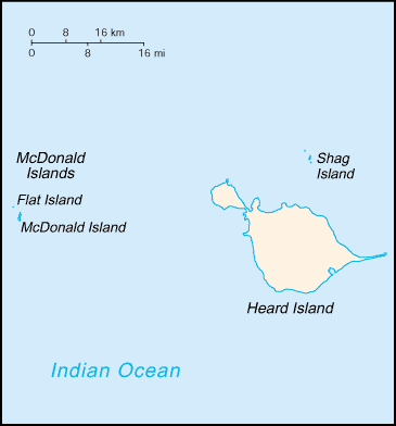Heard Island and McDonald Islands map (World Factbook, modified)