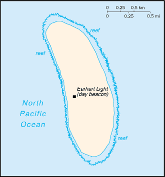 Howland Island map (World Factbook)