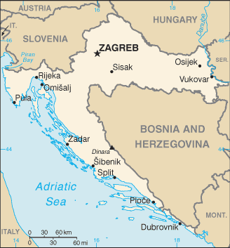 Croatia map (World Factbook) - Click Image to Close