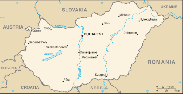 Hungary map (World Factbook) - Click Image to Close