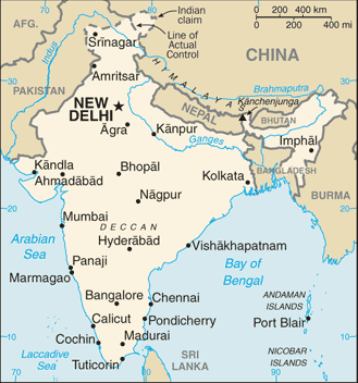 India map (World Factbook) - Click Image to Close