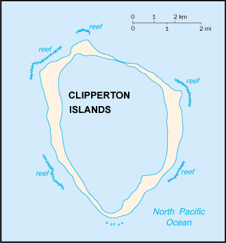 Clipperton Island map (World Factbook, modified)