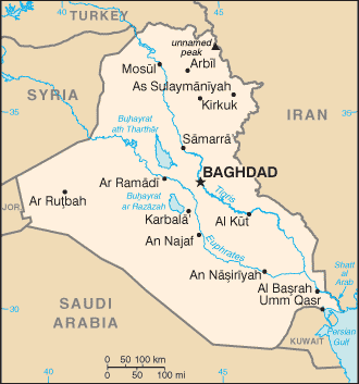 Iraq map (World Factbook)