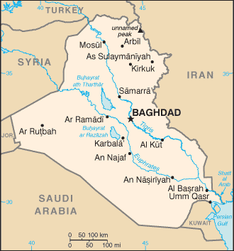 Iraq map (World Factbook) - Click Image to Close