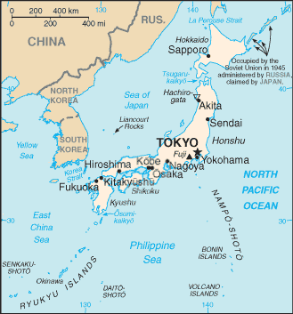 Japan map (World Factbook) - Click Image to Close