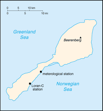 Jan Mayen map (World Factbook)