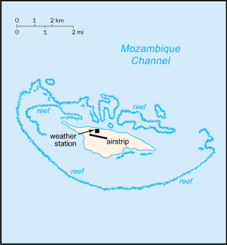 Juan de Nova Island map (World Factbook)