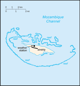 Juan de Nova Island map (World Factbook) - Click Image to Close