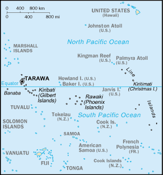 Kiribati map (World Factbook)