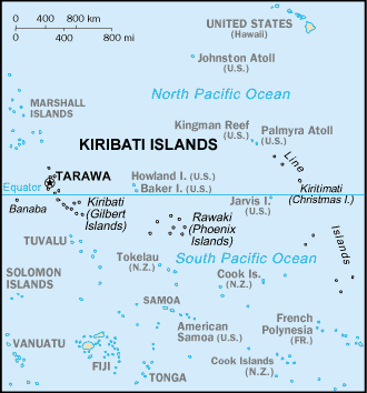 Kiribati map (World Factbook, modified)