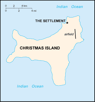 Christmas Island map (World Factbook, modified)
