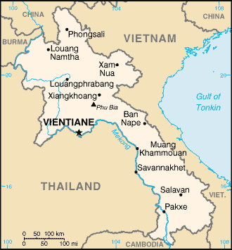 Laos map (World Factbook)