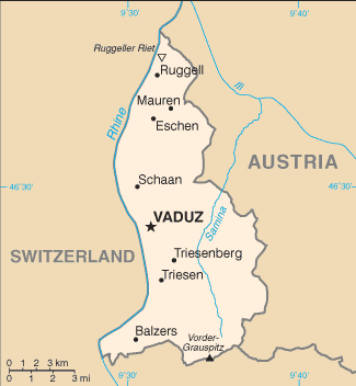 Liechtenstein map (World Factbook)