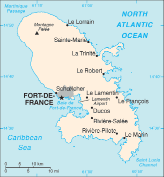 Martinique map (World Factbook)