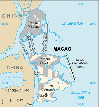 Macau map (World Factbook, modified)