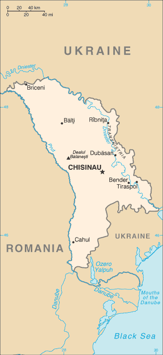 Moldova map (World Factbook)