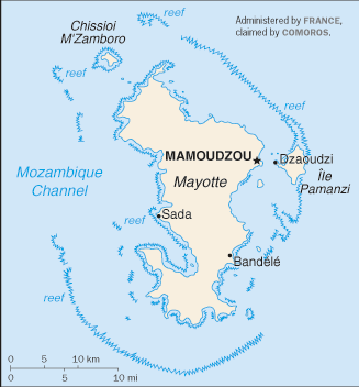 Mayotte map (World Factbook) - Click Image to Close