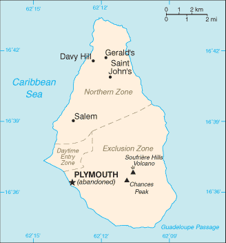 Montserrat map (World Factbook)