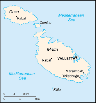 Malta map (World Factbook, modified)