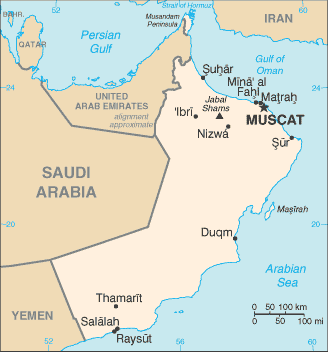 Oman map (World Factbook)