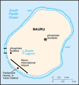 Nauru map (World Factbook, modified) - Click Image to Close