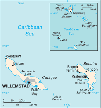 Netherlands Antilles map (World Factbook)