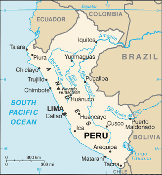 Peru map (World Factbook, modified)