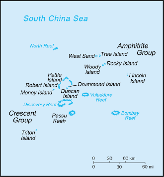 Paracel Islands map (World Factbook)