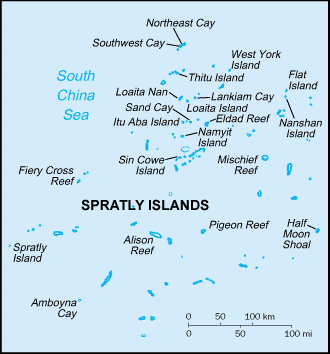 Spratly Islands map (World Factbook, modified)