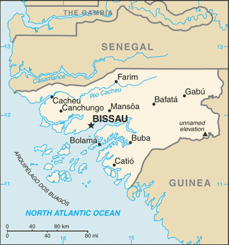 Guinea-Bissau map (World Factbook)