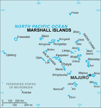 Marshall Islands map (World Factbook, modified) - Click Image to Close