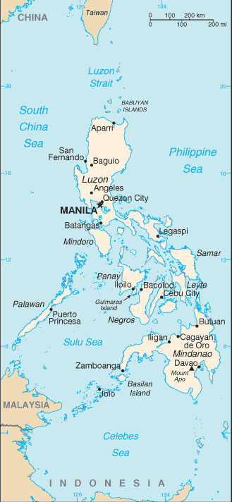Philippines map (World Factbook)