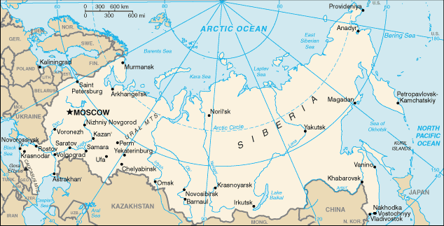 Russia map (World Factbook) - Click Image to Close