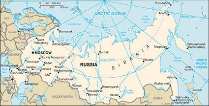 Russia map (World Factbook, modified)