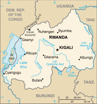 Rwanda map (World Factbook, modified)