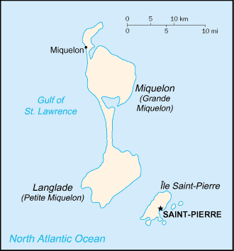 Saint Pierre and Miquelon map (World Factbook)