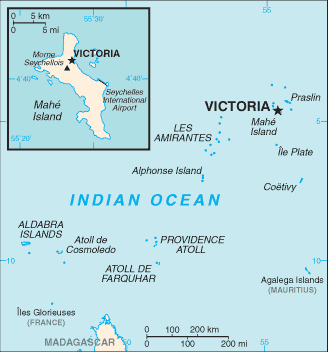 Seychelles map (World Factbook) - Click Image to Close