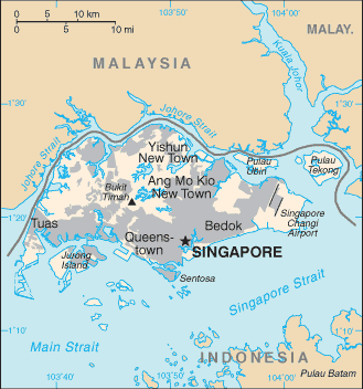 Singapore map (World Factbook) - Click Image to Close