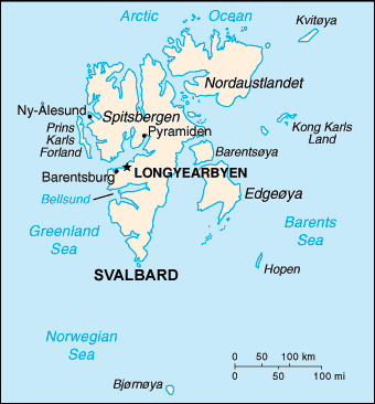 Svalbard map (World Factbook, modified) - Click Image to Close