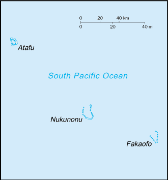 Tokelau map (World Factbook)