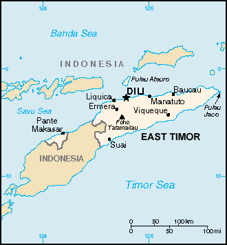 East Timor map (World Factbook, modified)
