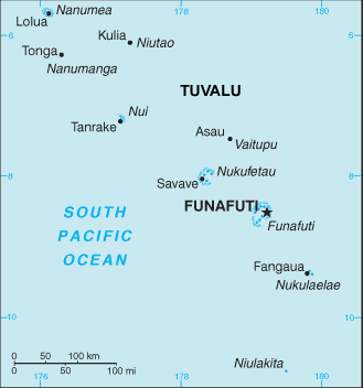 Tuvalu map (World Factbook, modified) - Click Image to Close